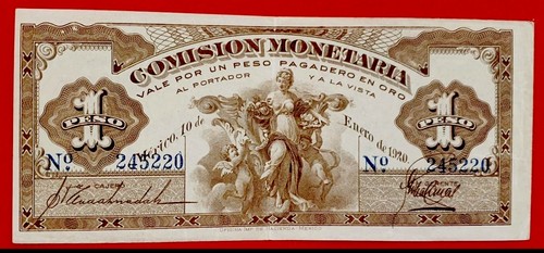 Peso 1920 mexiko banknote - 1920,