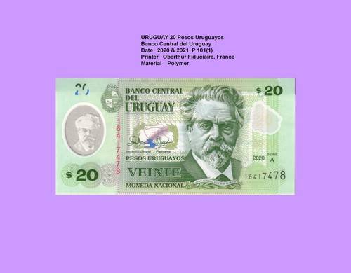 Uruguay pesos uruguayos - 20,