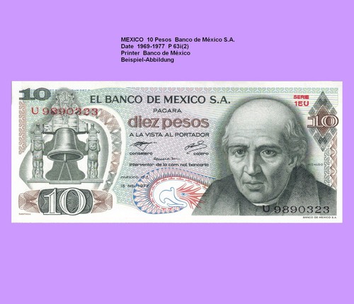 Mexiko mexico pesos 1977 - , 10