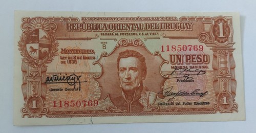 Banknoten uruguay 1 peso - ,