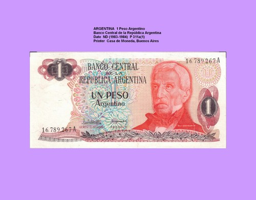 Argentinien argentina 1 - , peso