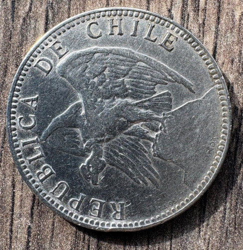 Chile peso 1895 silver coin - peso,