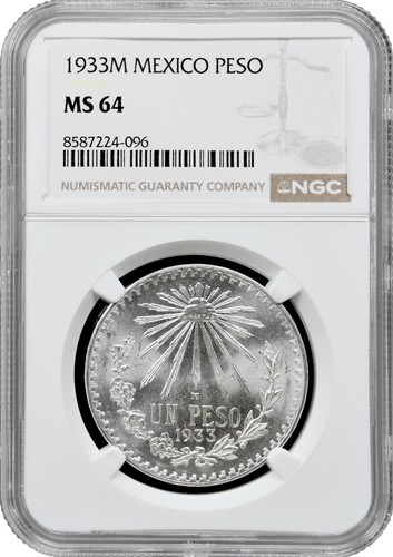 Mexiko peso 1933 ngc - 1,