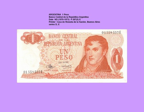 Argentinien argentina 1 peso - ,