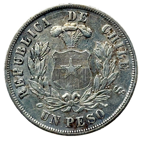 Republica chile peso 1878 - de,