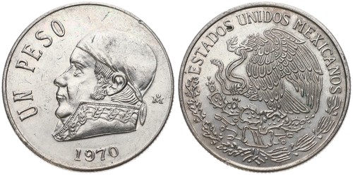 Mexiko mexico un peso - -,