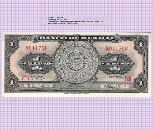 Mexiko mexico peso 1967 - mexico,